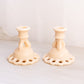 Vintage Westmoreland Almond Milk Glass Doric Candlestick