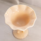 Vintage Westmoreland Almond Milk Glass Compote with Floral Details