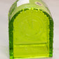 Vintage Westmoreland Arch Shaped Green Glass Decorative Clock Figurine