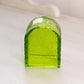 Vintage Westmoreland Arch Shaped Green Glass Decorative Clock Figurine