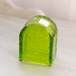 Vintage Westmoreland Arch Shaped Green Glass Decorative Clock Figurine