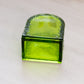 Vintage Westmoreland Arch Shaped Green Glass Decorative Clock Figurine
