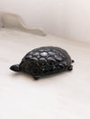Vintage Westmoreland Black Glass Turtle Lidded Dish
