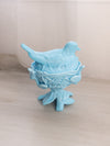 Vintage Westmoreland Blue Milk Glass Glass Bird on Nest Lidded Dish