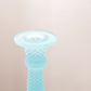 Vintage Westmoreland Blue Satin Glass English Hobnail Candlestick