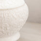 Vintage Westmoreland Bramble Large White Milk Glass Leaf Lidded Jar