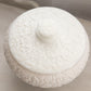Vintage Westmoreland Bramble Large White Milk Glass Leaf Lidded Jar