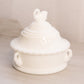 Vintage Westmoreland Circular White Milk Glass Lidded Swan Dish