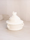 Vintage Westmoreland Circular White Milk Glass Lidded Swan Dish