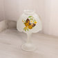 Vintage Clear Satin Glass Butterfly Fairy Lamp Candle Holder