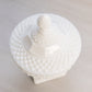 Vintage Westmoreland English Hobnail Short Milk Glass Lidded Dish