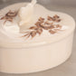 Vintage Westmoreland Glass Almond Lidded Heart Dish