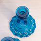 Vintage Westmoreland Glass Blue Doric Candle Stick