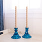Vintage Westmoreland Glass Blue Doric Candle Stick