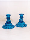 Vintage Westmoreland Glass Blue Doric Candle Stick