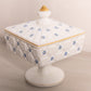 Vintage Westmoreland Glass Handpainted Floral Old Quilt Lidded Dish