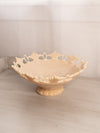 Vintage Westmoreland Glass Large Almond Lattice Edge Ring & Petal Bowl