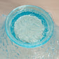 Vintage Westmoreland Glass Large Blue Bramble Leaf Bowl with Ruffle Edge