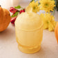 Vintage Westmoreland Glass Satin Yellow Paneled Grape Lidded Jar