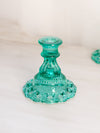 Vintage Westmoreland Glass Teal Doric Candle Stick