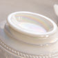 Vintage Westmoreland Glass White Iridescent Birds in Love Lidded Dish