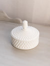 Vintage Westmoreland Glass White Milk Glass Hobnail Lidded Dish