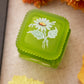 Vintage Westmoreland Glass Green Mist Floral Lidded Box