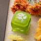 Vintage Westmoreland Glass Green Mist Floral Lidded Box