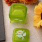 Vintage Westmoreland Glass Green Mist Floral Lidded Box