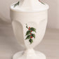 Vintage Westmoreland Holly Berry White Milk Glass Lidded Dish