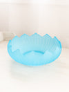 Vintage Westmoreland Large Blue Satin Glass Lotus Flower Bowl