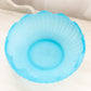 Vintage Westmoreland Large Blue Satin Glass Lotus Flower Bowl