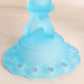 Vintage Westmoreland Light Blue Satin Glass Doric Candlestick