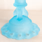 Vintage Westmoreland Light Blue Satin Glass Doric Candlestick