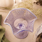 Vintage Westmoreland Lilac Opalescent Glass Hobnail Ruffle Compote