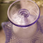 Vintage Westmoreland Lilac Opalescent Glass Hobnail Ruffle Compote