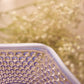 Vintage Westmoreland Lilac Opalescent Glass Hobnail Ruffle Compote