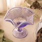 Vintage Westmoreland Lilac Opalescent Glass Hobnail Ruffle Compote