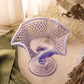 Vintage Westmoreland Lilac Opalescent Glass Hobnail Ruffle Compote