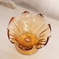 Vintage Westmoreland Medium Amber Glass Footed Lotus Bowl