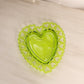 Vintage Westmoreland Medium Green Glass Lattice Heart Dish