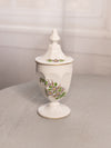 Vintage Westmoreland Milk Glass Floral Detail Lidded Dish