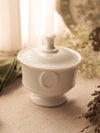 Vintage Westmoreland Milk Glass Small Lidded Dish with Oval Details