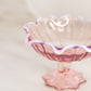 Vintage Westmoreland Pink Opalescent Glass Lotus Compote