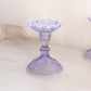 Vintage Westmoreland Purple Lilac Opalescent Glass Bramble Candlestick
