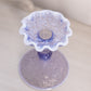 Vintage Westmoreland Purple Lilac Opalescent Glass Bramble Candlestick