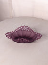 Vintage Westmoreland Purple Satin Glass Oval Lattice Edge Dish