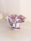 Vintage Westmoreland Purple Slag Glass Grape Compote with Ruffle Edge