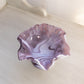 Vintage Westmoreland Purple Slag Glass Grape Compote with Ruffle Edge