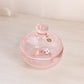 Vintage Westmoreland Small Circular Pink Glass Lidded Dish